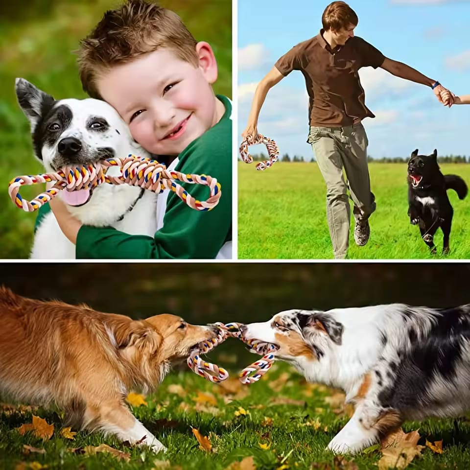 Pet Bite Rope Dog Chew Toy with Teeth Cleaner