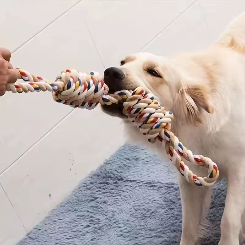 Pet Bite Rope Dog Chew Toy with Teeth Cleaner