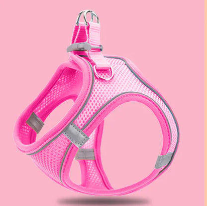 Reflective Pet Chest Strap with Breathable Vest and Leash
