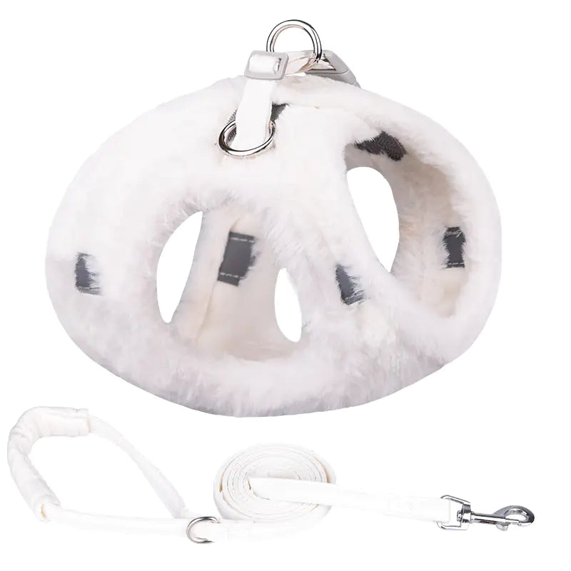 Plush Warm Vest for Dogs with Leash Included