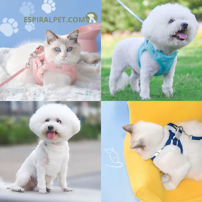 Plush Warm Vest for Dogs with Leash Included