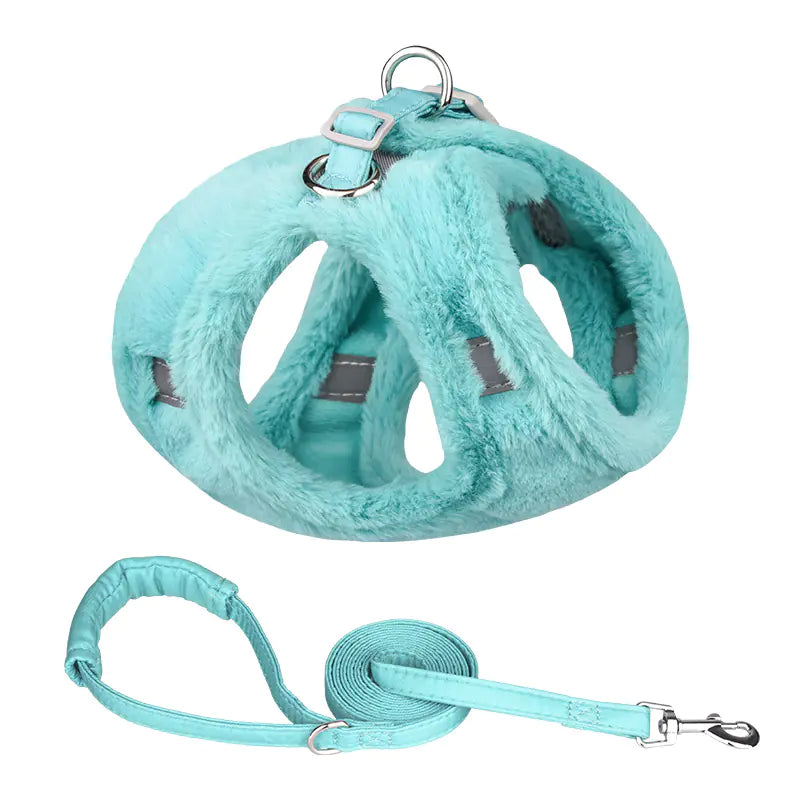 Plush Warm Vest for Dogs with Leash Included