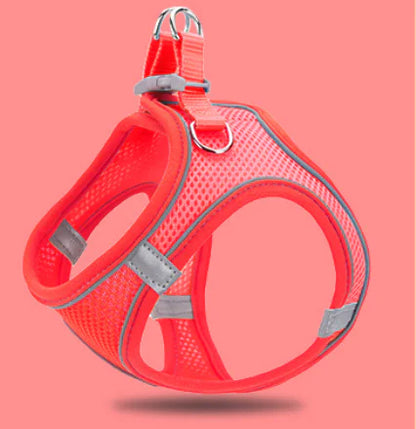 Reflective Pet Chest Strap with Breathable Vest and Leash