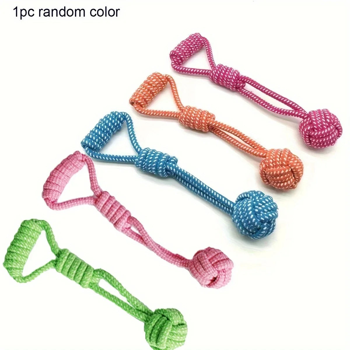 Dog Rope Ball Toy for Medium to Large Dogs (Random Color)