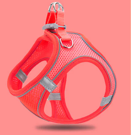 Reflective Pet Chest Strap with Breathable Vest and Leash